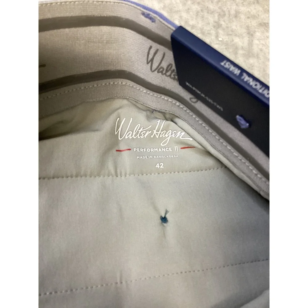 Walter Hagen Mens Performance 11 Texture Golf Shorts Blue W42 9 Inseam WH-P11MHT